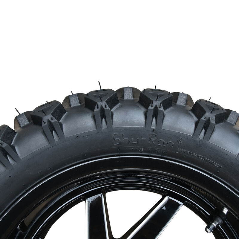 Gloss Black and Milled Edge Finish 14 Inch Golf Cart Wheels And Tires 23*10.5-14 101.6 PCD 4x4 Bolt Pattern