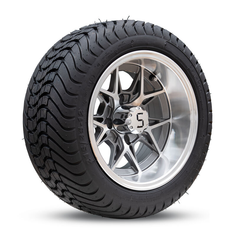 12-дюймовые колеса и шины для гольф-коляски с S-основной крышкой и хромными орехами подходят для клуба Ezgo Yamaha Golf Carts